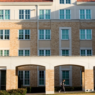 This four-story residence hall is part of Ӱɴý's campus commons area